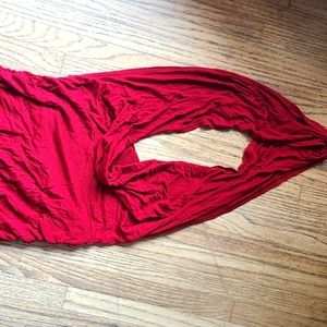 Red Cowl neck dress